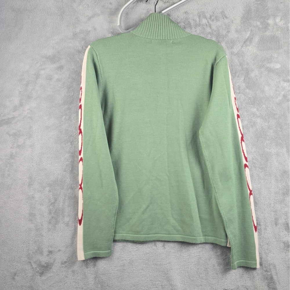 Smartwool Pullover Women's XL Green Merino Wool Sweater 1/4 Zip - Picture 2 of 10